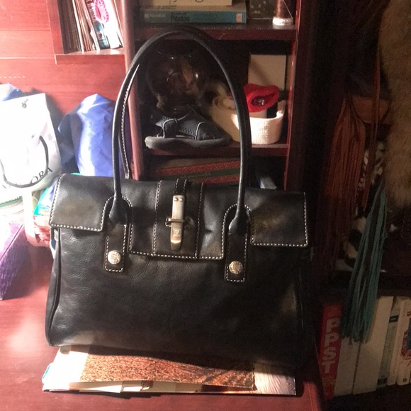 Michael Kors Black Leather Handbag.  Smoke free home. Good condition. - Picture 4 of 4